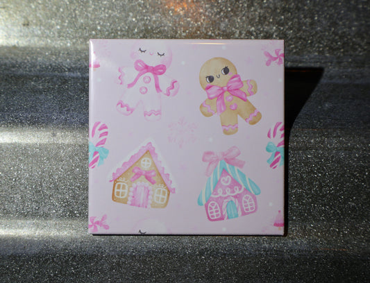 Pink Gingerbread Magnet